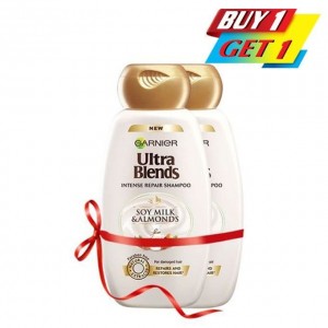 Garnier Buy One Ultra Blends Intense Repair Shampoo - Soy Milk & Almonds - 75ml and Get One Free