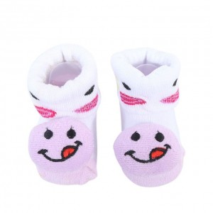 Nahian's Collection Purple and White Cotton Socks for Baby