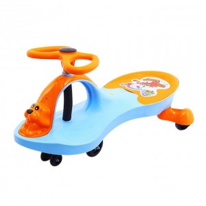Wall Touch Swing Car For Kids - Sky Blue And Orange